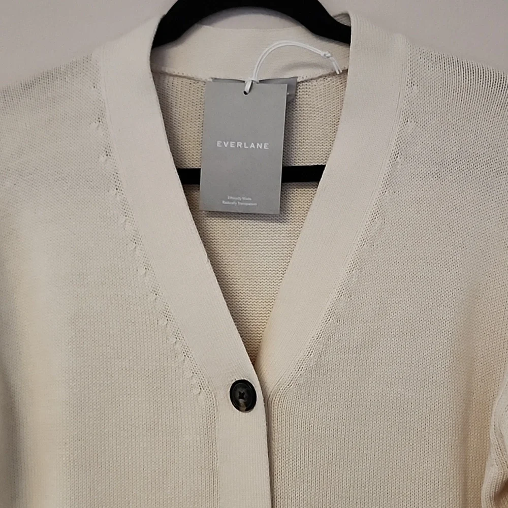 Everlane Organic Cotton Cardigan Nwt - Picture 5 of 13